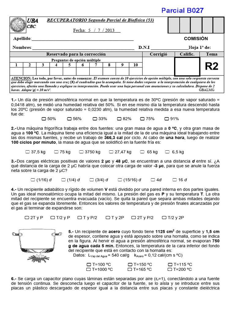  1library Co Recuperatorio Segundo Parcial De Biof sica 53 Nombres D 