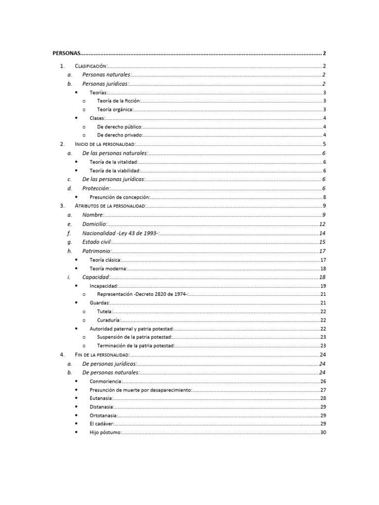 Derecho Civil Personas | PDF | Bienes (Ley) | Derechos