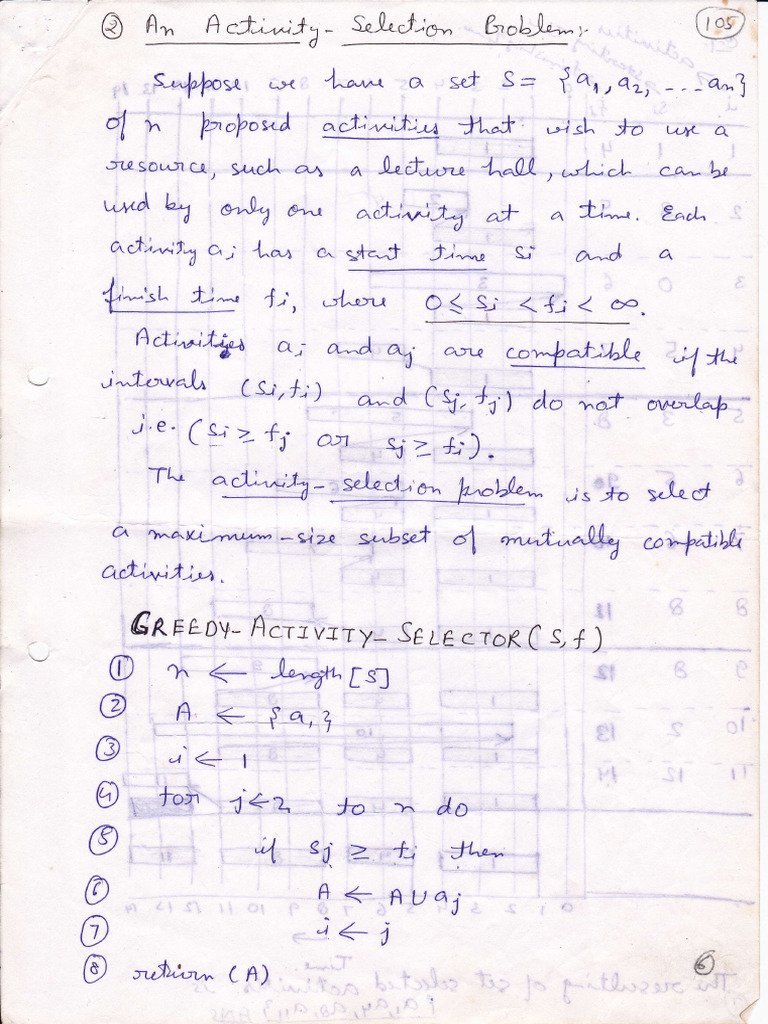 Activity Selectin Problem | PDF