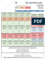 Pool Schedule PARKWAY Septmeber