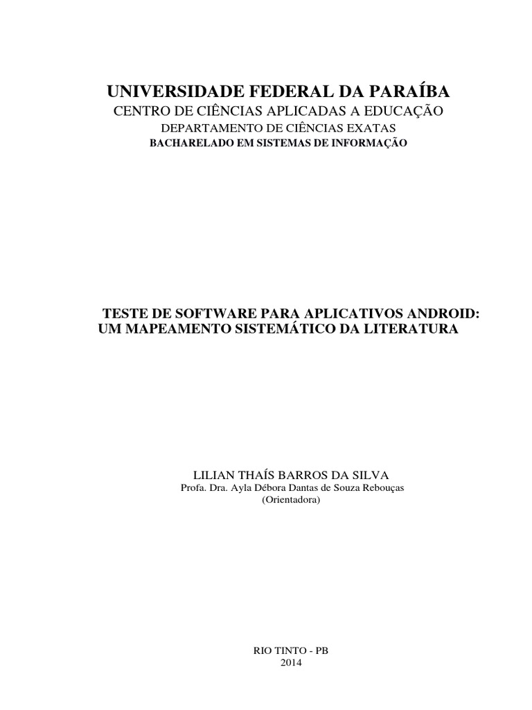 Teste de software para aplicativos android pdf testes de software
