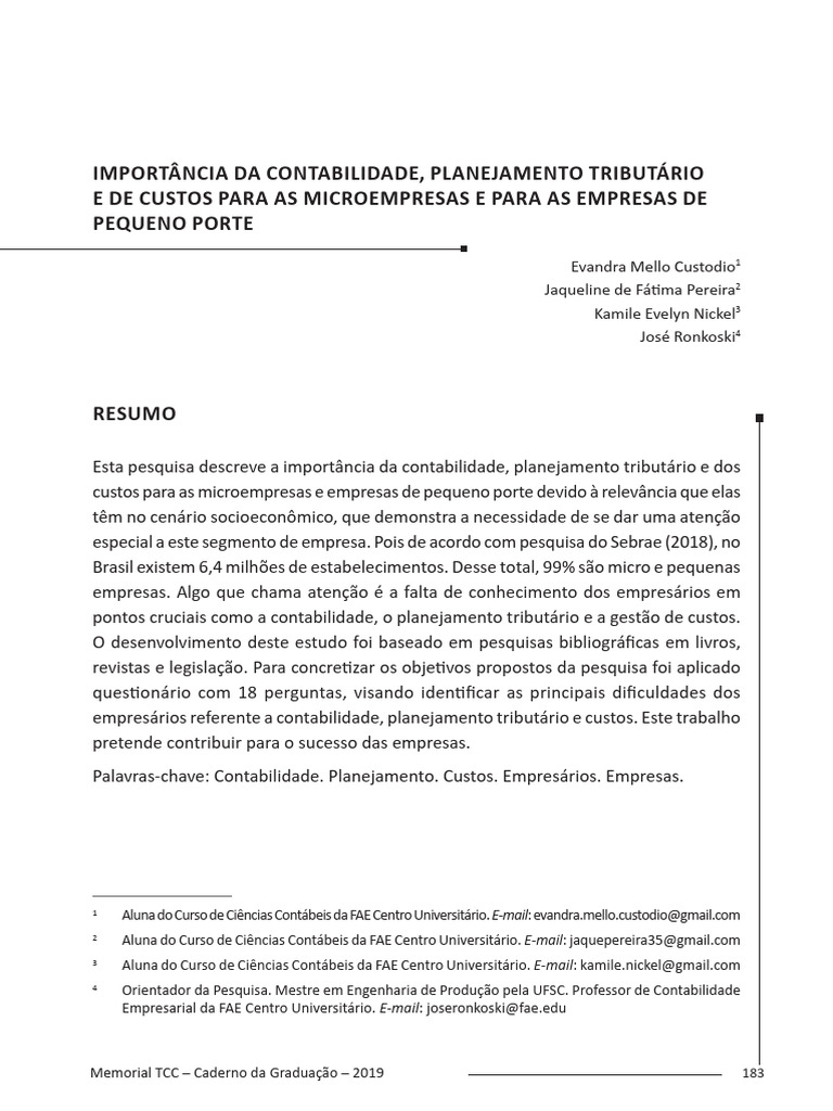 Contabilidade e Planejamento para Microempresas | PDF | Impostos ...