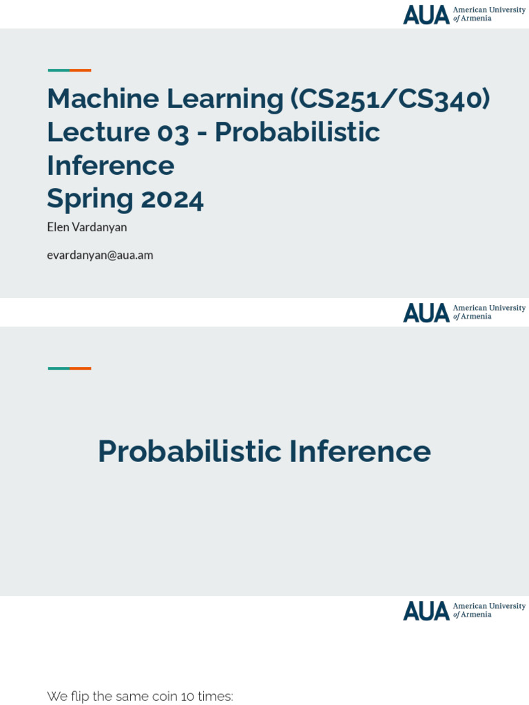 Probabilistic Inference in ML | PDF | Bayesian Inference | Probability ...