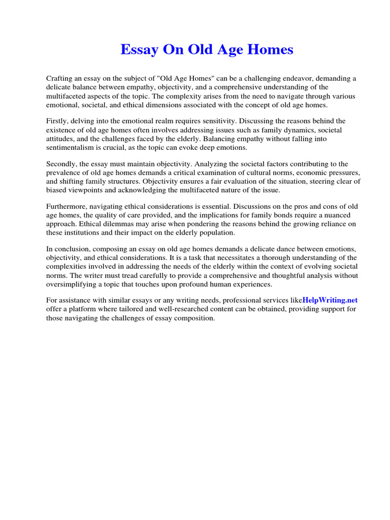 Essay on old age homes pdf classical period music string quartet