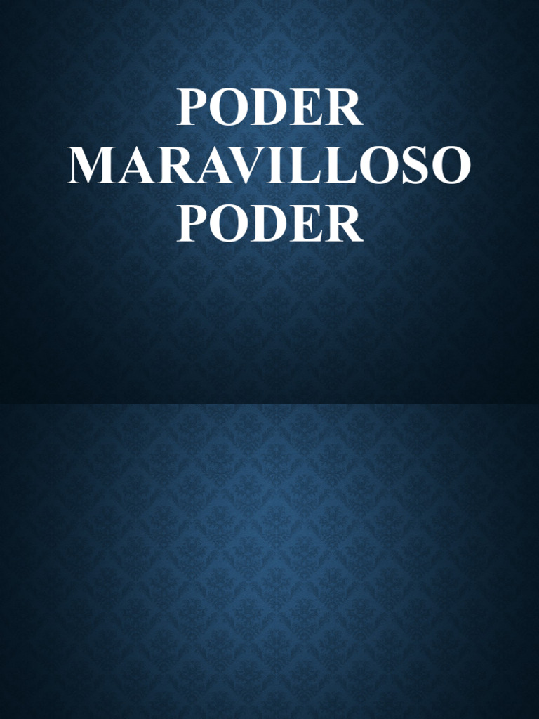 07 Poder Maravilloso Poder | PDF