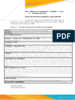 Anexo 1 - Formato de Resumen Analítico Especializado