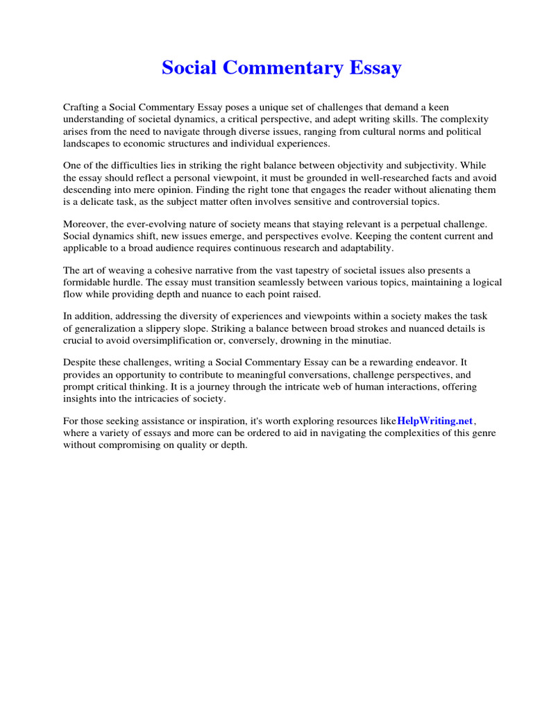 Social Commentary Essay PDF Predestination Jacqueline Kennedy Onassis