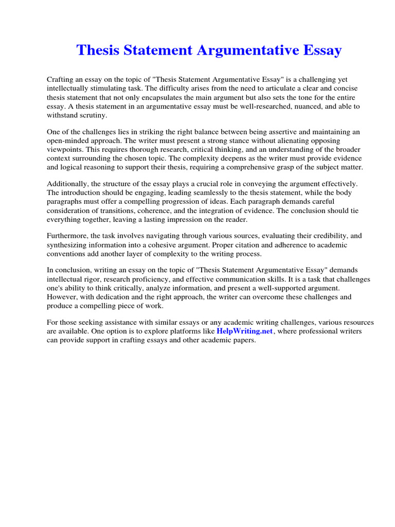 Thesis Statement Argumentative Essay Pdf Anheuser Busch Budweiser