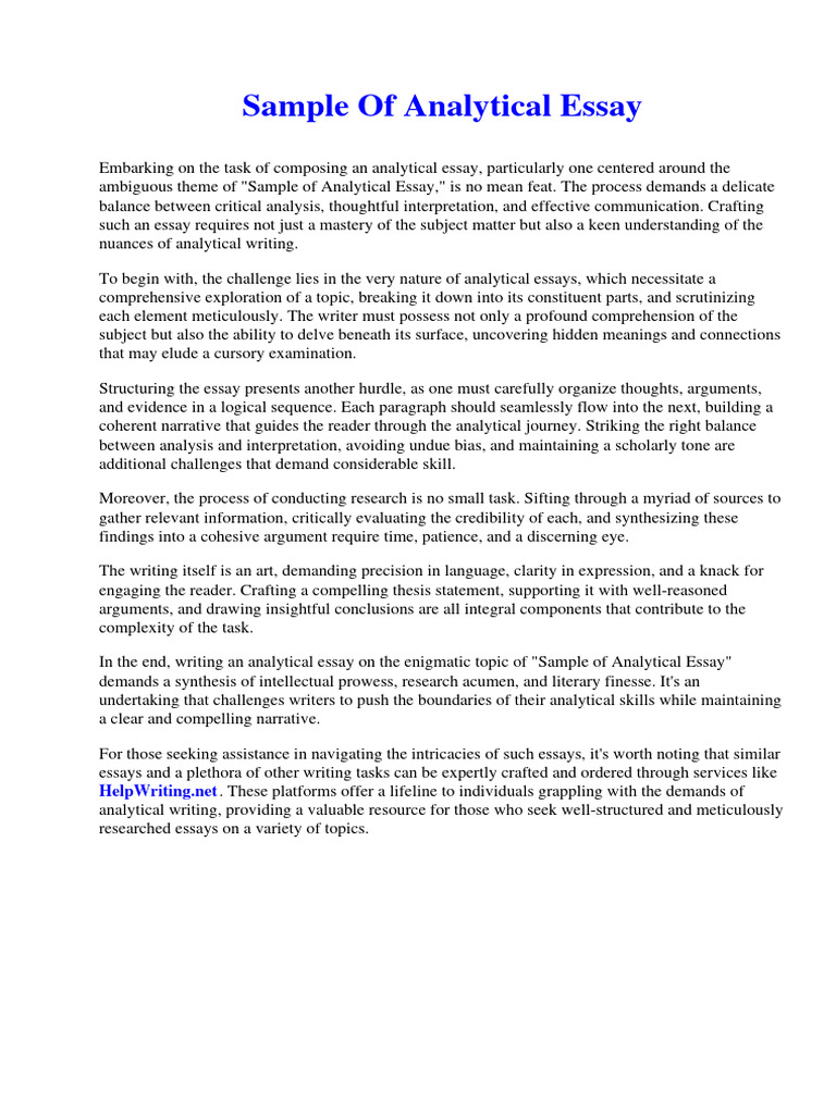 Analytical Essay Writing Guide | PDF | Piracy | Essays