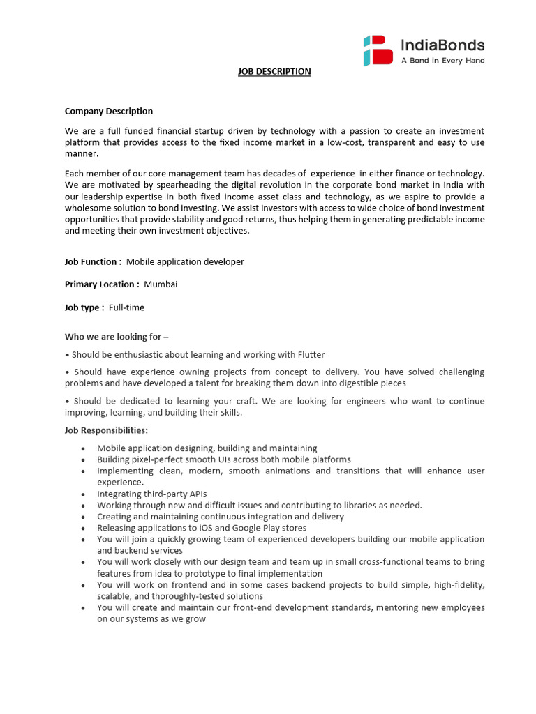 Mobile Application Development JD | PDF | Mobile App | Android ...