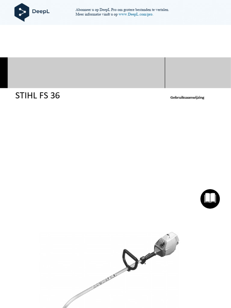 Stihl FS 36 Handleiding | PDF