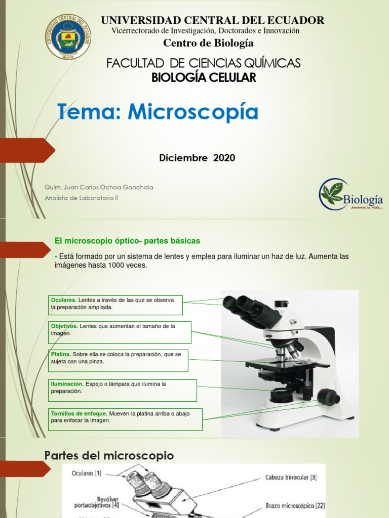 MICROSCOPIA Uce Bioquímica | PDF | Lente de la cámara | Resolución angular