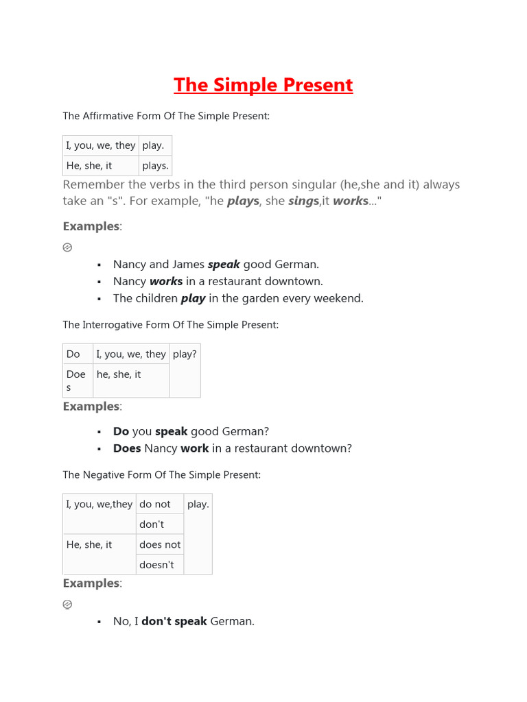 Tenses Pdf Morphology Linguistics