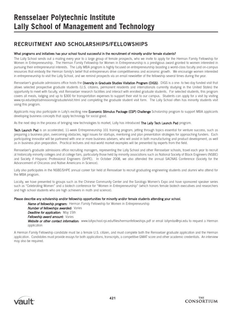RPI Lally School Diversity Initiatives | PDF | Fraternities And ...