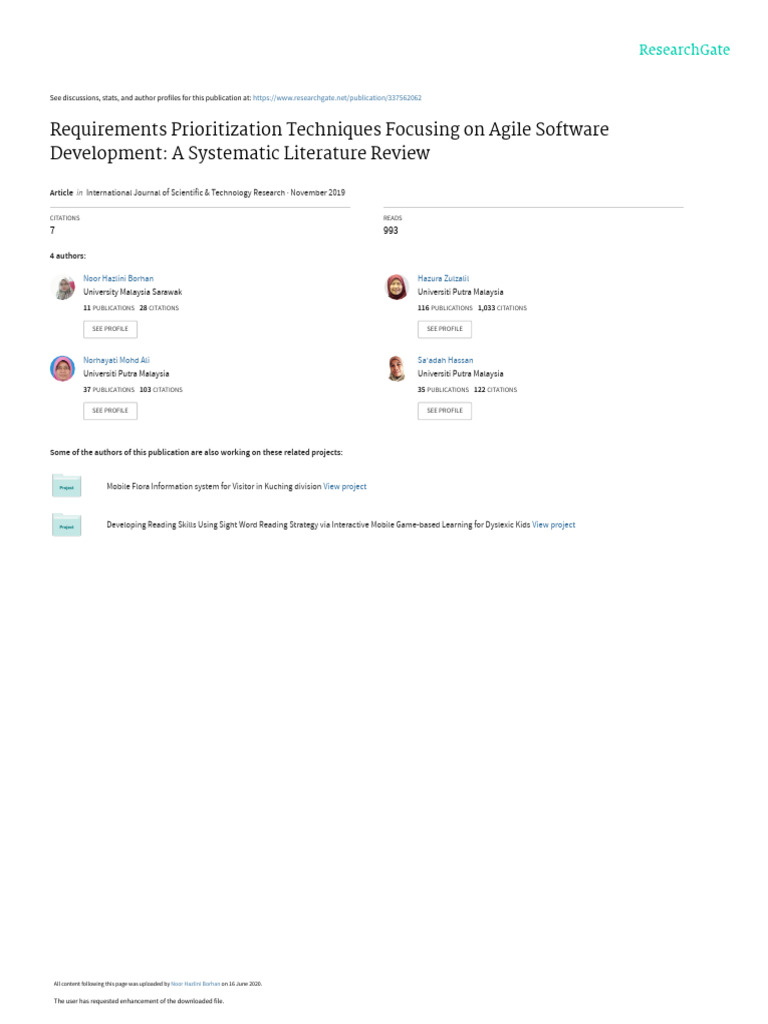 Agile Requirements Prioritization Review | PDF