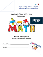 Academic Year 2023 - 2024 Trimester 2: Fraction Equivalence and Comparison