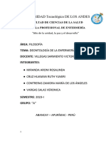 Univesidad Tecnologica de Los Andes - Deontologia de La Enfermeria
