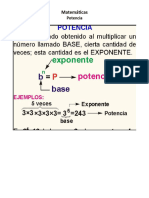 Potencia, Radicación, Áreas y Volumenes