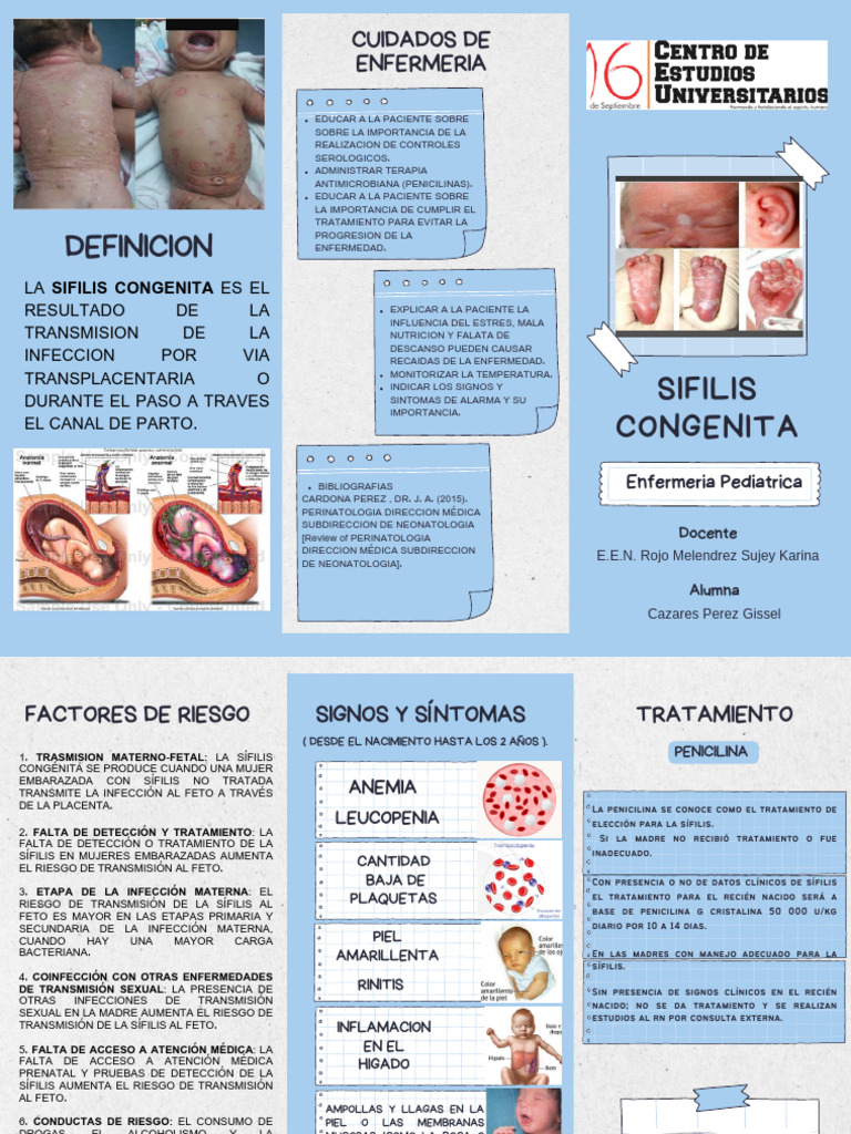 Folleto Sifilis Congenita | PDF | El embarazo | Parto