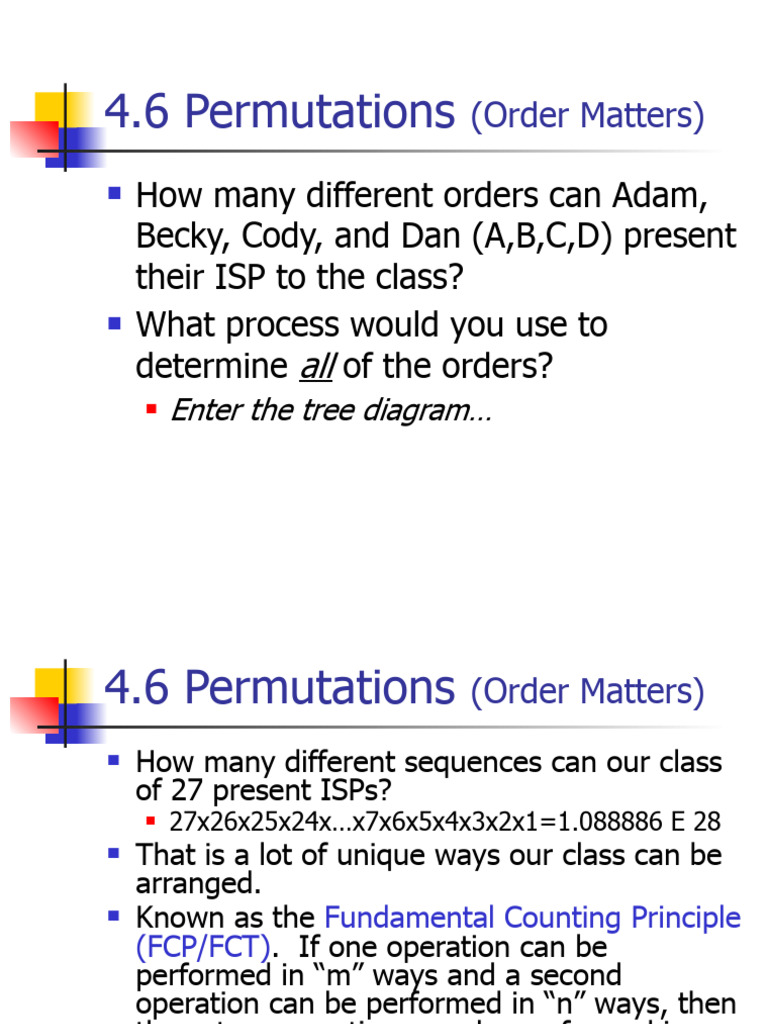 Permutations and Counting Principles | PDF | Permutation | Mathematics