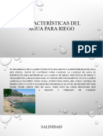 Características Del AGUA PARA RIEGO