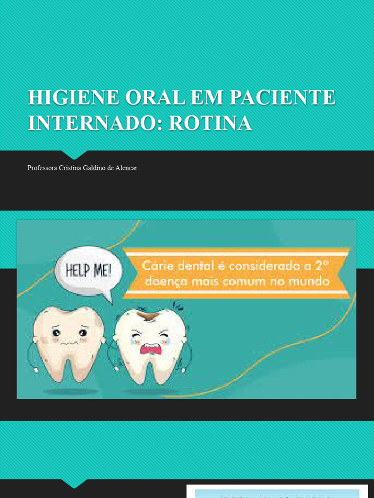 Higiene Oral Em Paciente Internado PDF Boca Higiene Bucal
