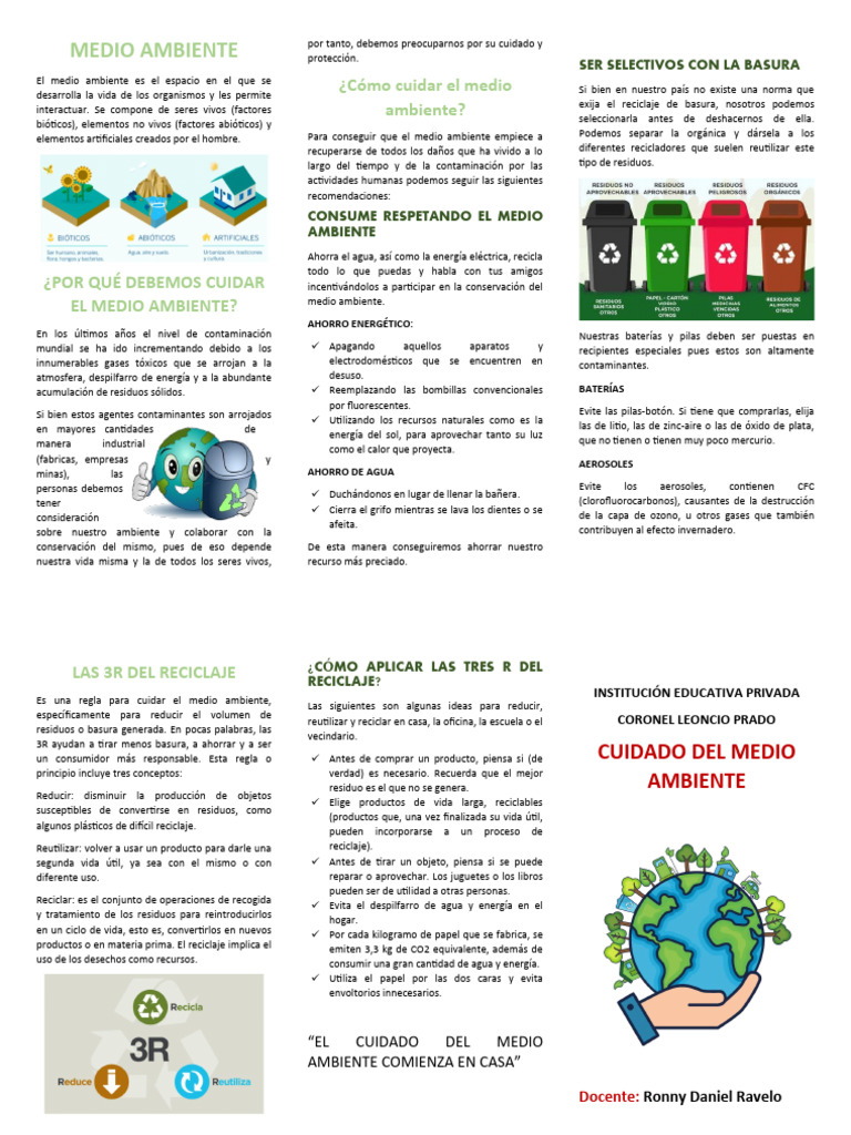 Cuidado del Medio Ambiente y Reciclaje | PDF | Residuos | Reciclaje