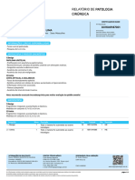 Relatório de Patologia Cirúrgica: Informações Do Paciente Rosalvo Cordeiro de Lima