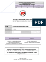 Program Perkhidmatan Farmasi Kementerian Kesihatan Malaysia: No - Dokumen No. Keluaran Tarikh U-PK-08 5.0 17 SEPTEMBER 2019