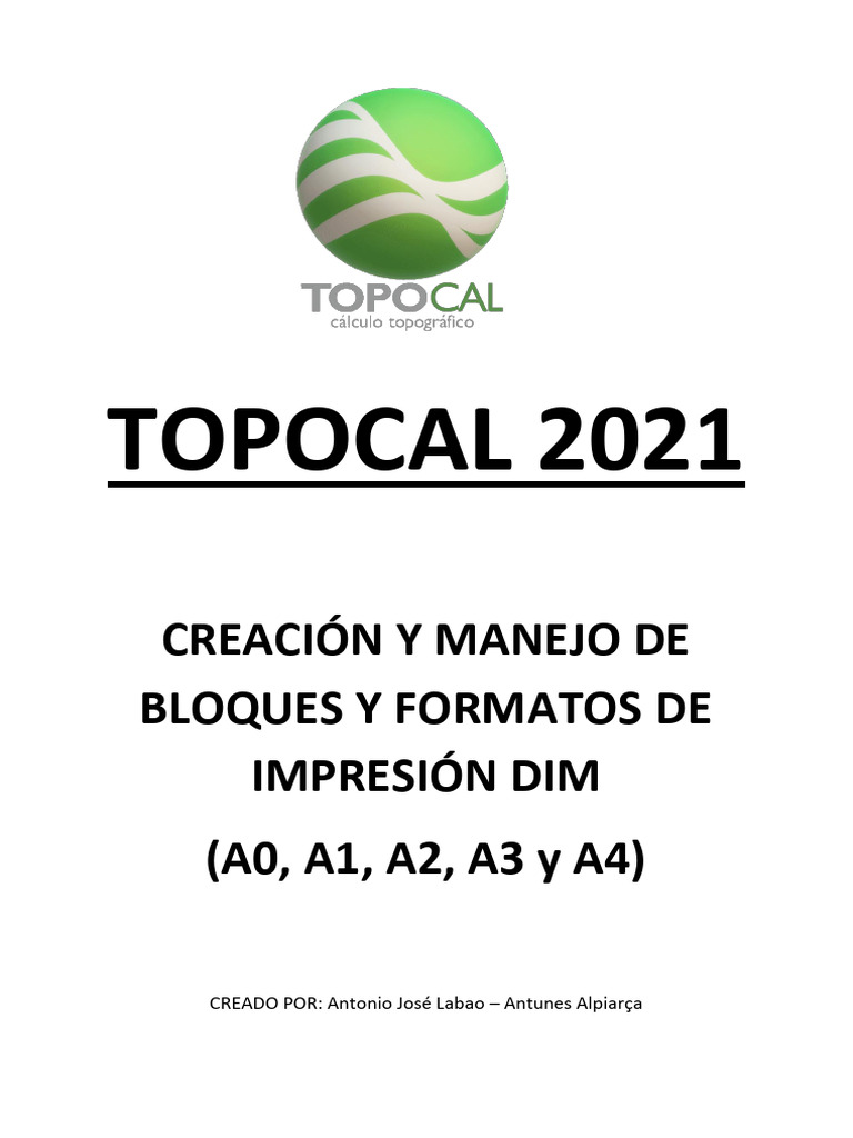 TopoCal 2021 Bloques y Formatos DIM | PDF | Cad automático | Archivo de ...