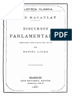 Discursos Parlamentarios 1885 Daniel Lopez