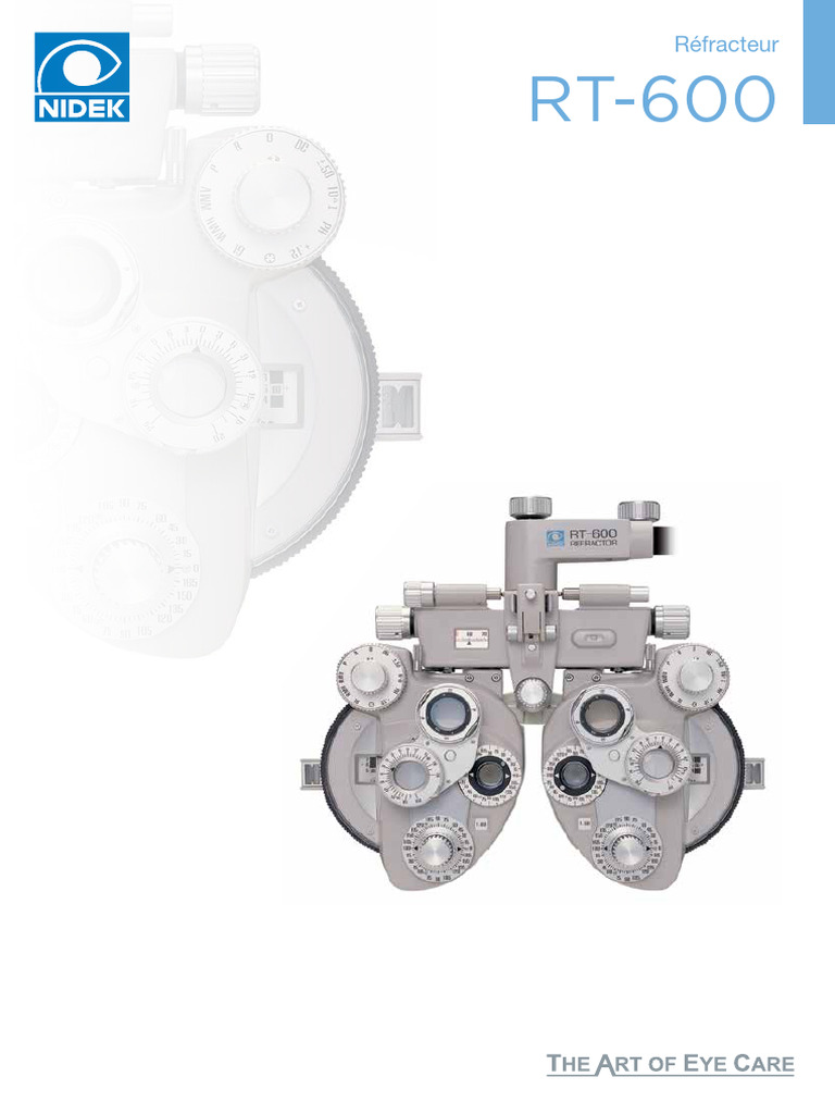 Réfracteur RT-600 de NIDEK | PDF