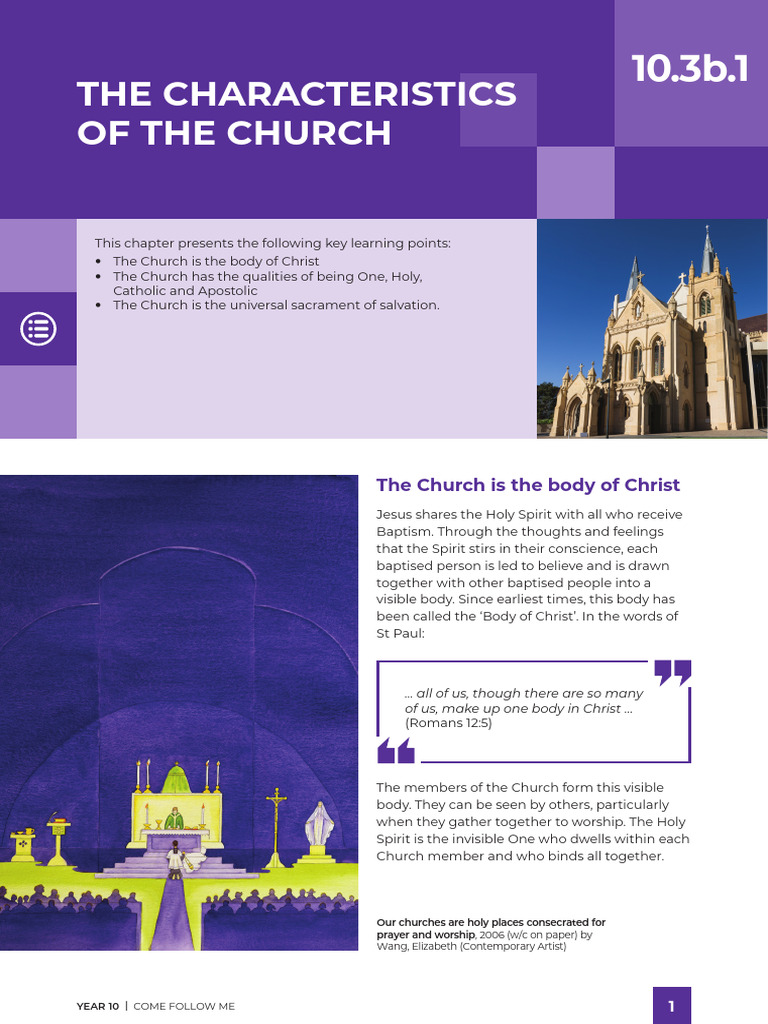 Characteristics of the Church Explained | PDF | Catholic Church | God ...