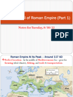 Notes For Tuesday 8-30-22 - Decline and Fall of Roman Empire Part 1