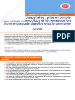 Fiche de Synthese Antiagregant Plaquettaire Gastrologie