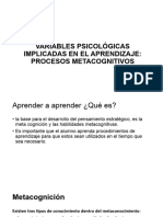 Variables Psicológicas Implicadas en El Aprendizaje