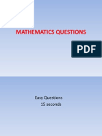 Mathematics Questions