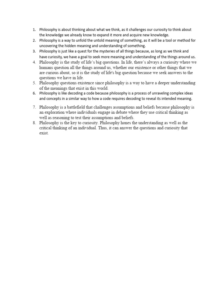 Philosophy Is About Thinking About What We Think | PDF | Understanding ...