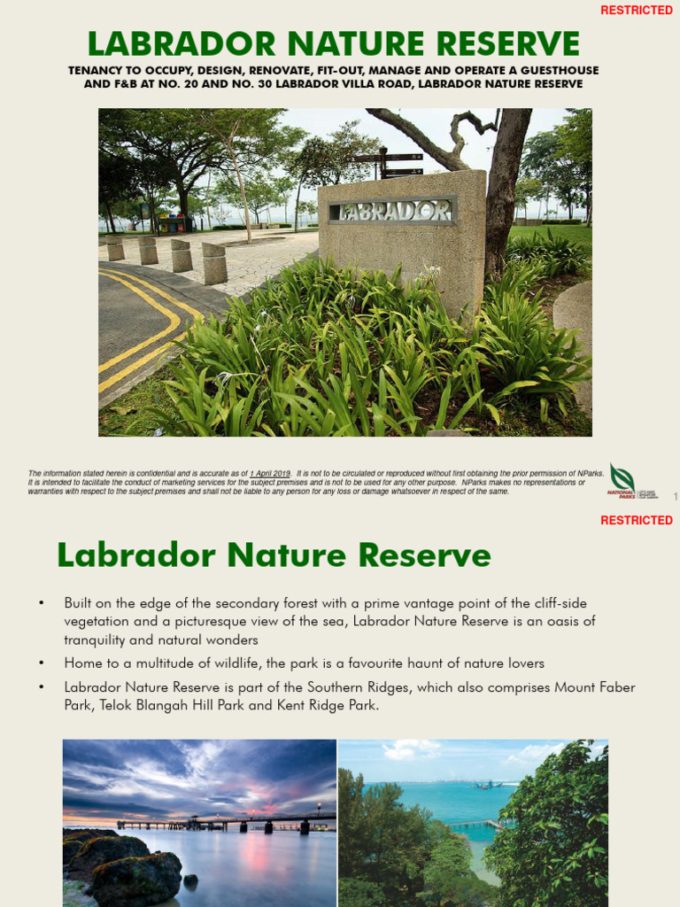 Nparks - Labrador Nature Reserve - Info Kit (6.6) | PDF | Cheque | Landlord