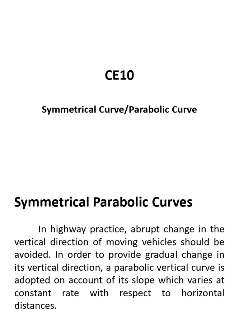 Symmetrical Parabolic Curve Analysis | PDF | Elementary Mathematics ...