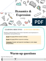 Year 7 & 8 - Music - Lesson 9 - Dynamics & Expression