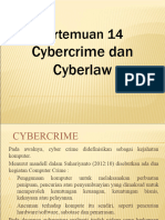 Pertemuan 14: Cybercrime Dan Cyberlaw