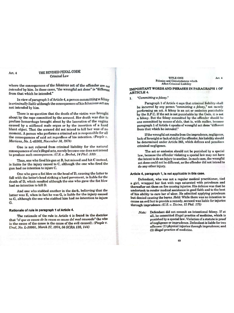 Crim Law Reyes P 1 20 Pdf