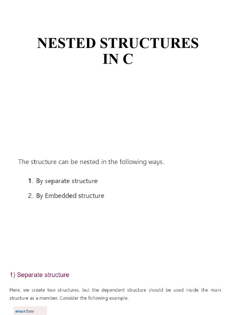 Nested Structures | PDF