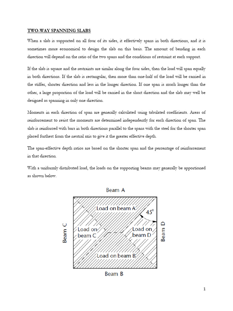 Two-Way Slab Design and Reinforcement | PDF | Building Technology ...