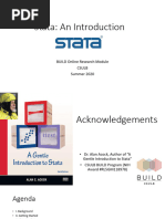 Stata An Introduction Summer 2020