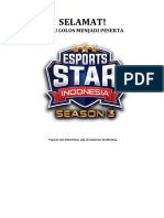 Pengumuman Lolos Esport Star Indonesia Season 3