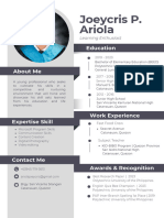 Modern Minimalist CV Resume