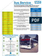Shuttle Bus Service Timetable