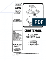 8 Gal Craftsman Vacuum Manual